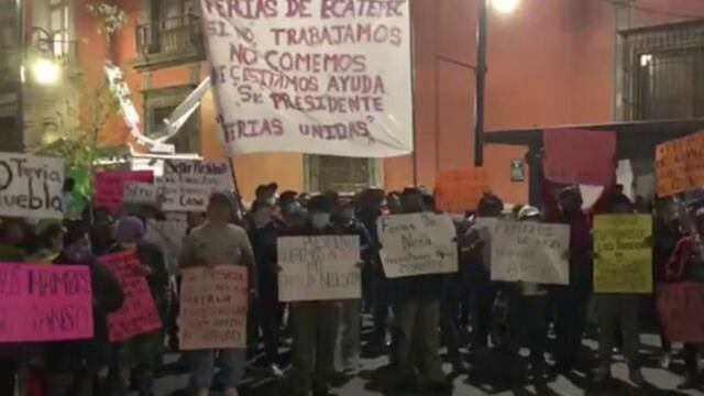 Protesta en Palacio Nacional