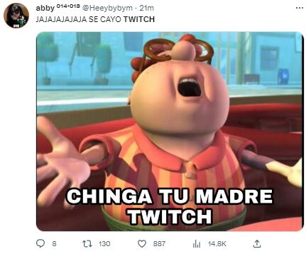 Memes por la caída de Twitch