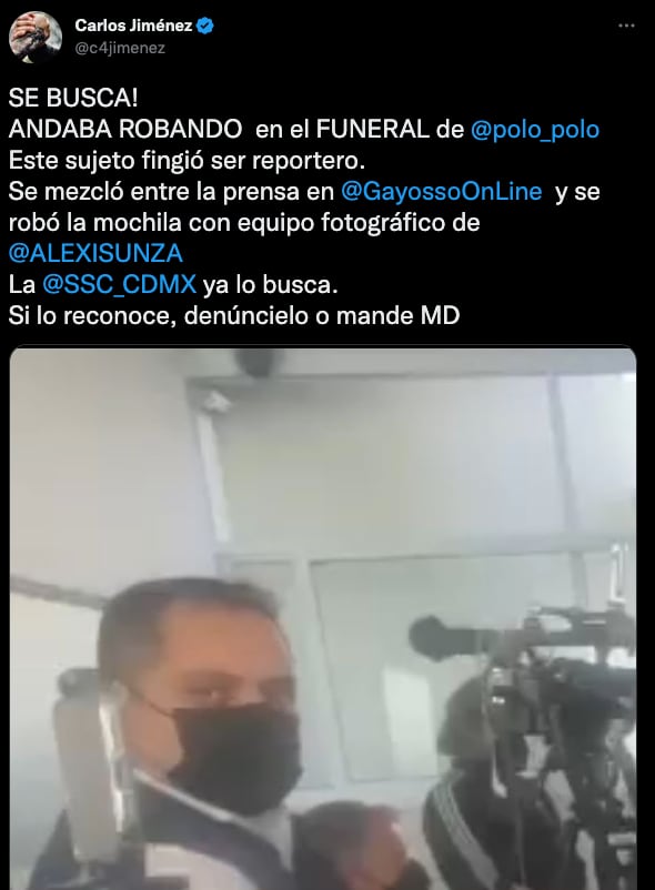 Delincuente aprovecha el funeral de Polo Polo para robar