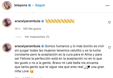 Aracely Arámbula aplaude valentía de Lele Pons