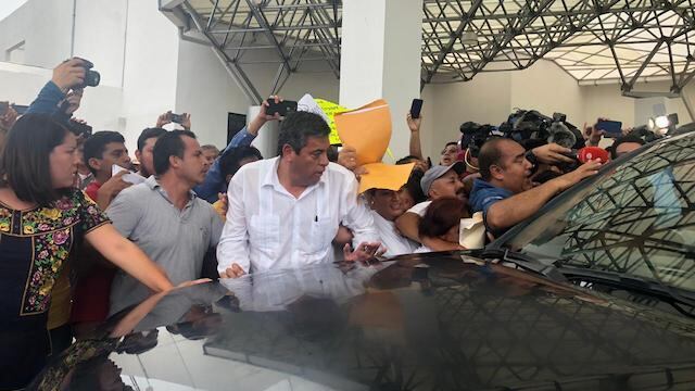 AMLO a su llegada a Tapachula, Chiapas