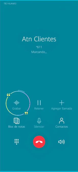 grabar una llamada desde un Huawei
