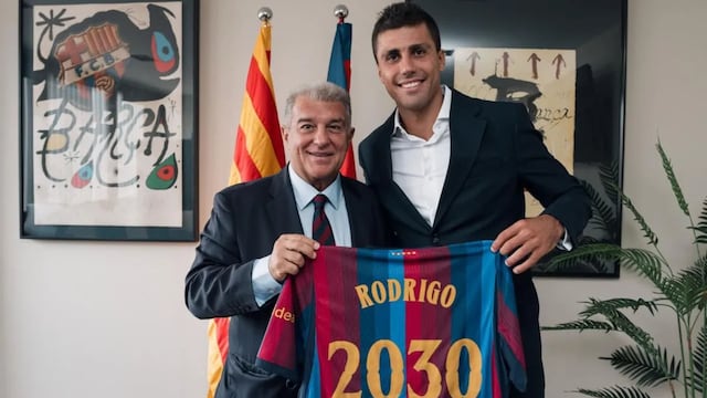 Rodri llega como campeón del mundo al FC Barcelona