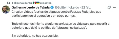 Crítica a Claudia Sheinbaum sobre su estrategia de seguridad.