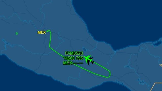 Recorrido del avión presidencial