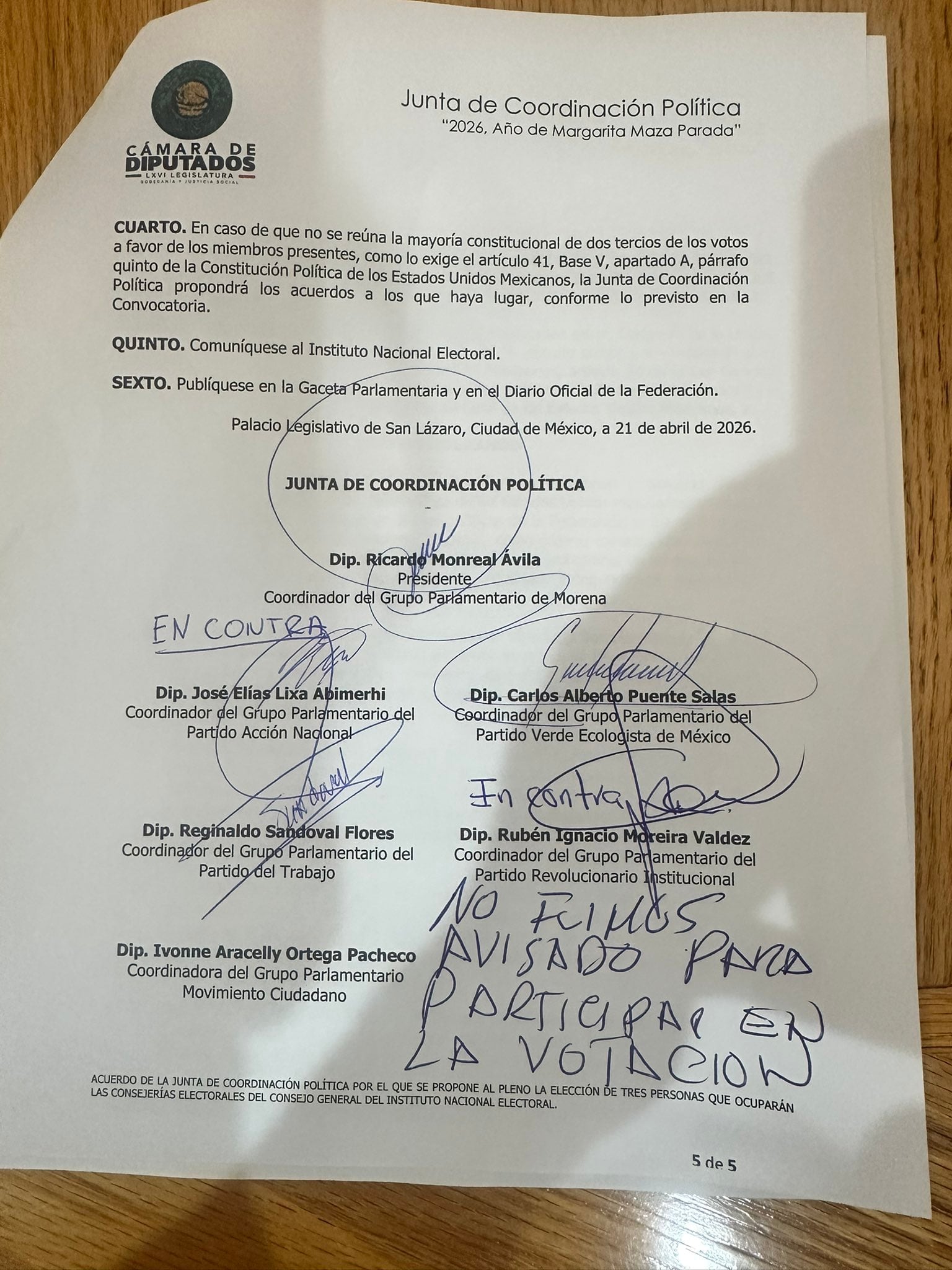 Revelan terna para el INE respaldada por Morena, PT y PVEM