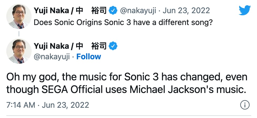 Yuji Naka sobre Sonic y Michael Jackson