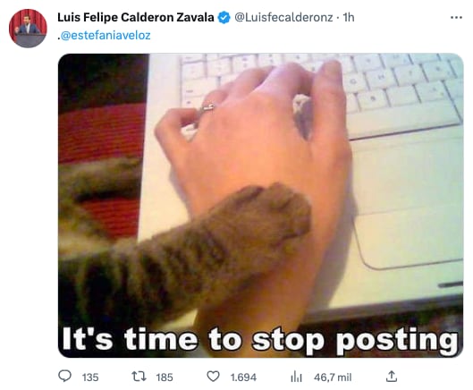 Tuit Luis Felipe Calderón Zavala