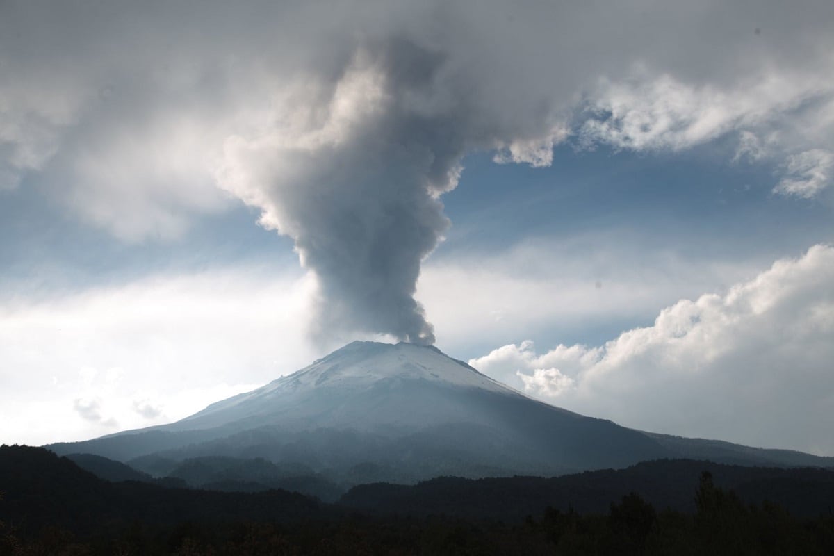 El volcán Popocatépetl