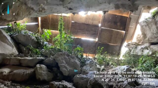 Esta es la razón por la que tapan con madera acceso a la caverna de Oppenheimer durante la construcción del Tramo 5 del Tren Maya