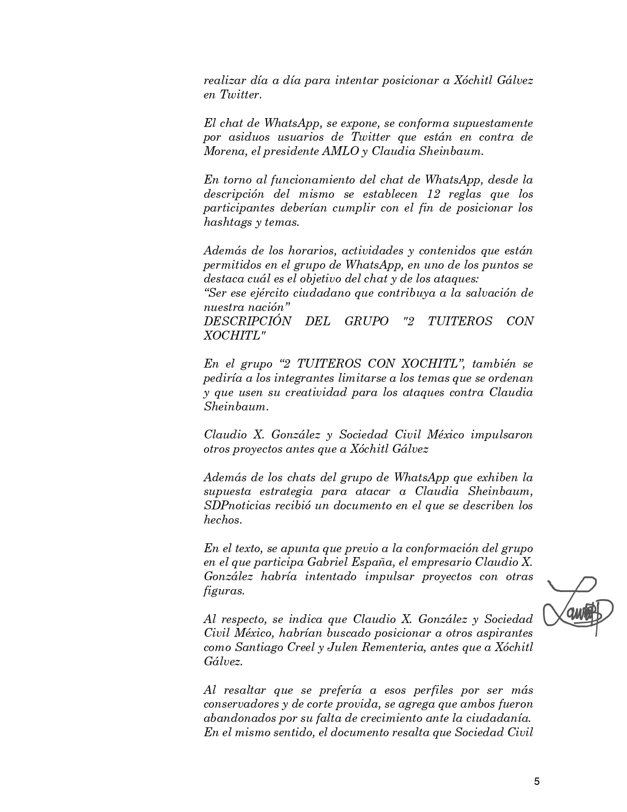 Laura Brugés solicitud de réplica