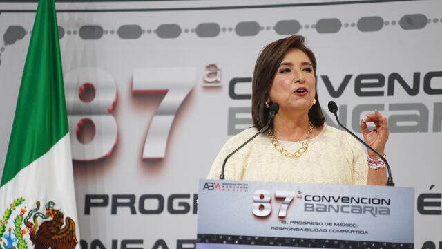 Xóchitl Gálvez en la convención bancaria 87