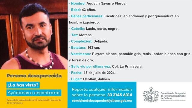 Agustín Navarro desaparecido