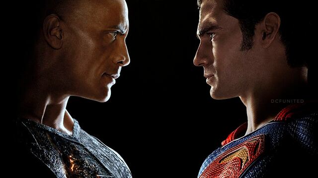 Dwayne The Rock Johnson como Black Adam y Henry Cavill como Superman