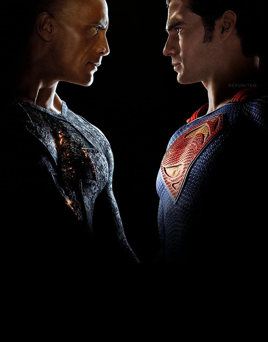 Dwayne The Rock Johnson como Black Adam y Henry Cavill como Superman