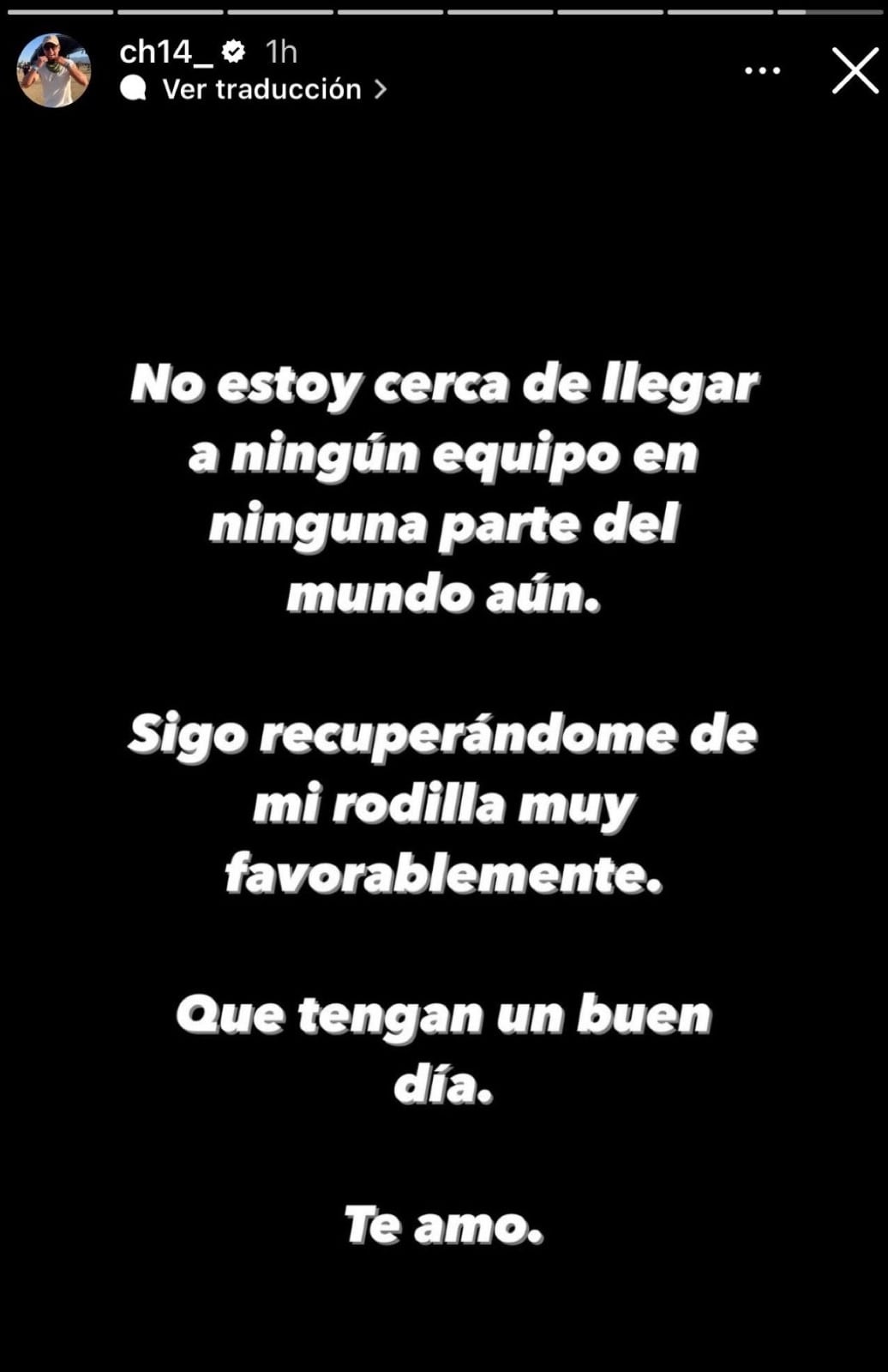 Chicharito Hernández mensaje