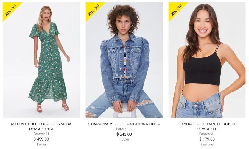 Forever 21 ropa de mujer