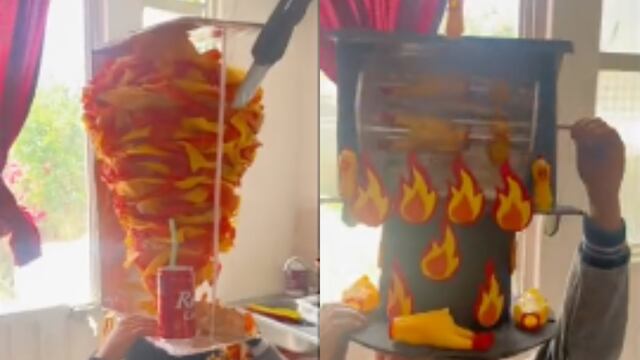 Peinados locos de pollo rostizado y trompo al pastor lo reconocen como el papá del año (VIDEO)