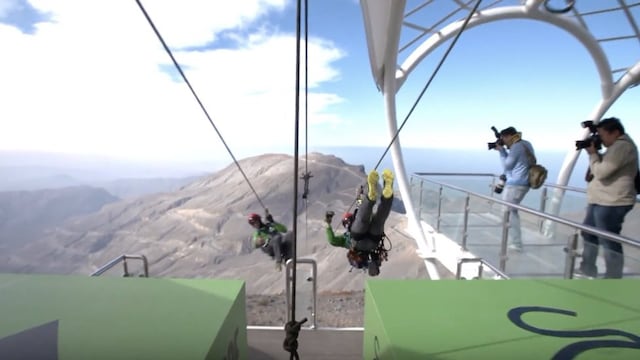 La tirolesa más grande del mundo.