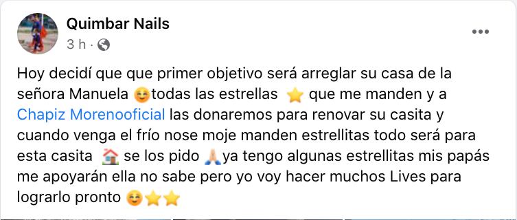 Mensaje de niño que ayudará a abuelita