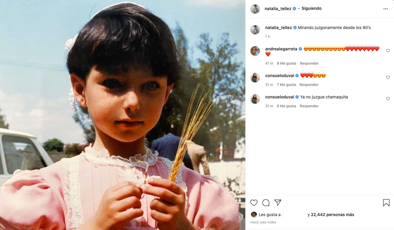 Natalia Téllez en su infancia