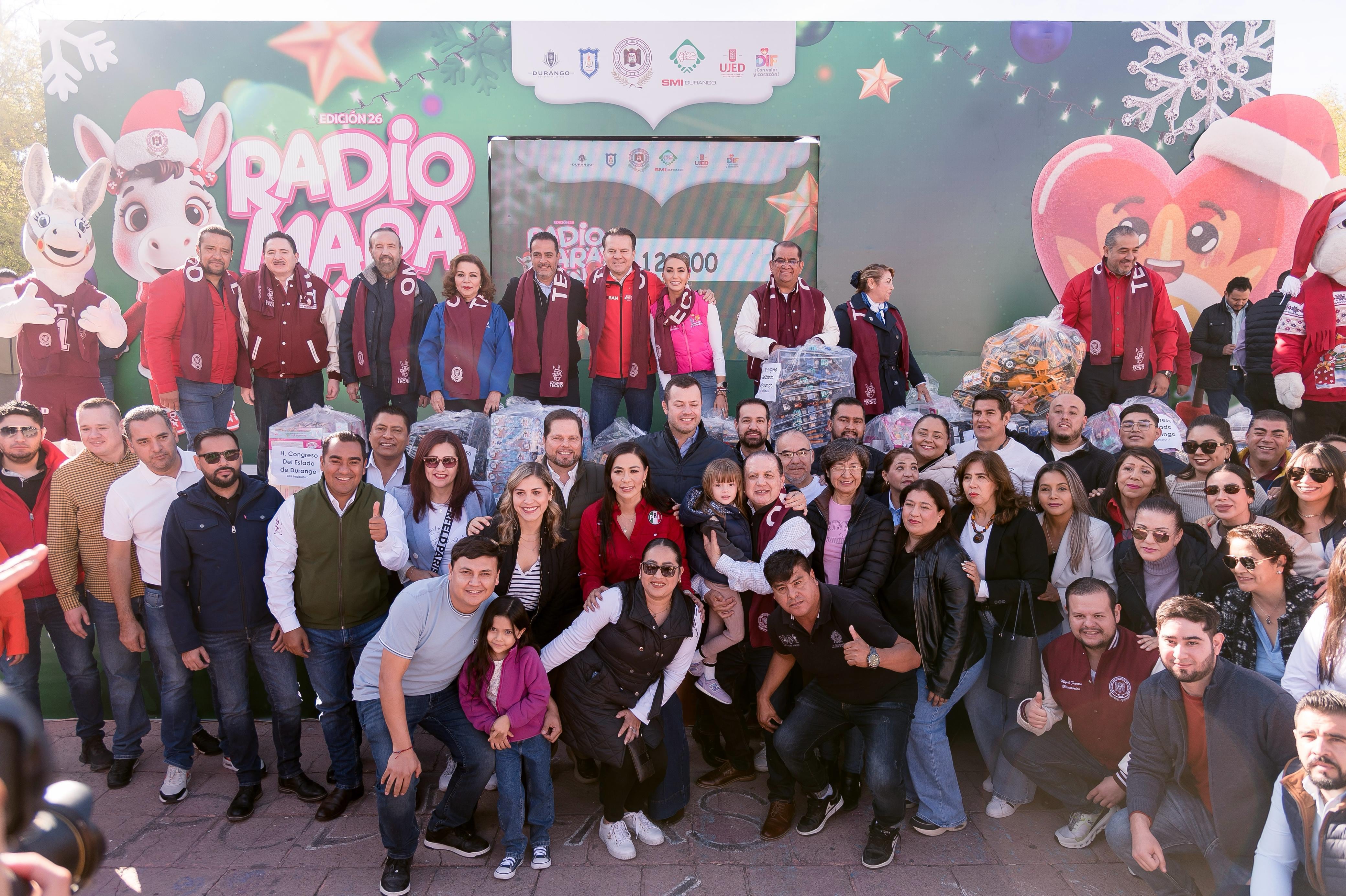 Radio Maratón 2025 reúne 44 mil 350 juguetes reunidos en el arranque