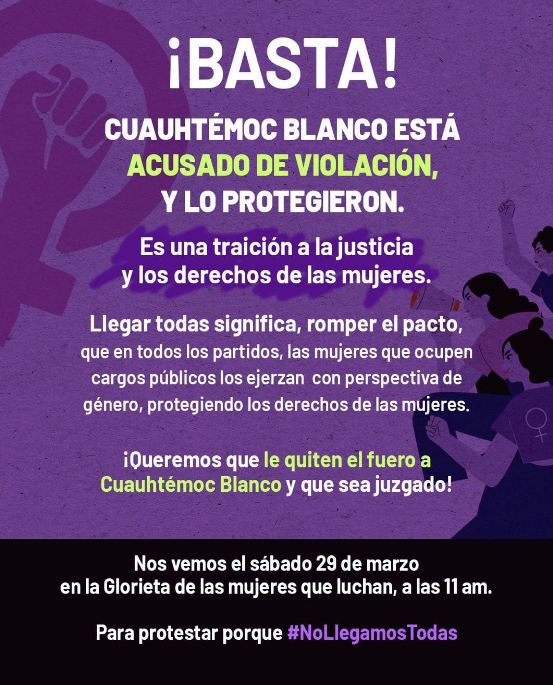 Marcha por desafuero de Cuauhtémoc Blanco en CDMX