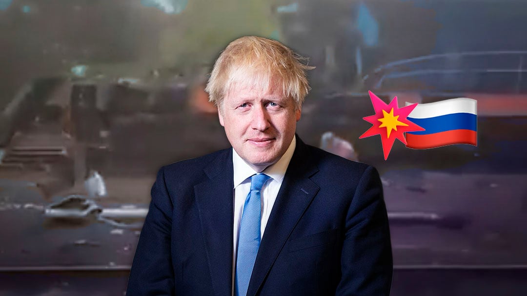 Boris Johnson viajaba en un tren evacuado por alerta de ataque de drones rusos