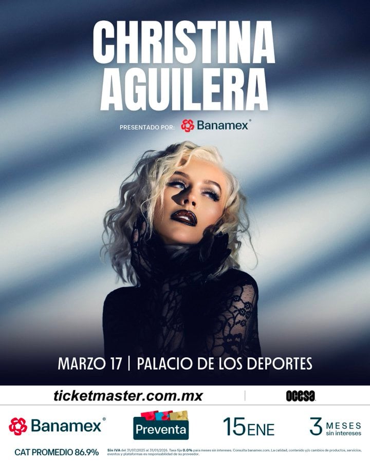 Christina Aguilera en Palacio de los Deportes: Precio de boletos y fecha