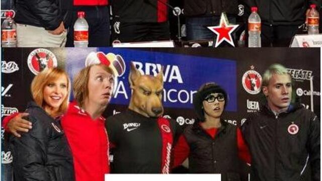 Un perro hormonado y con cara de pocos amigos es lamascota de los Xolos de Tijuana.