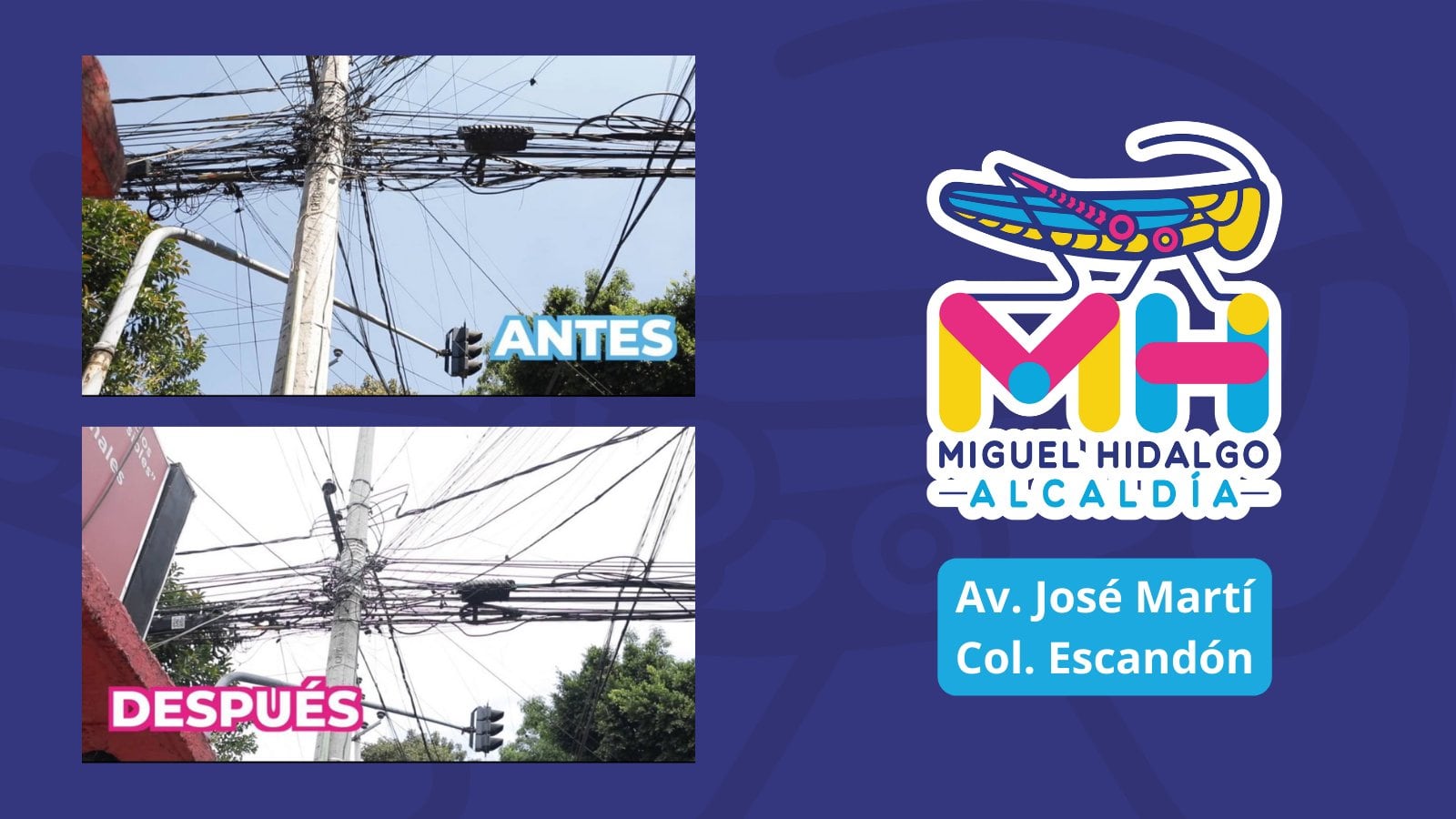 Mauricio Tabe acuerda convenio para ordenar el cableado en el espacio aéreo de la alcaldía Miguel Hidalgo