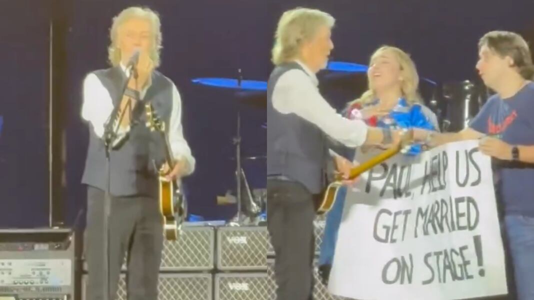 Le pide matrimonio en el concierto de Paul McCartney en Monterrey con ayuda del propio músico (VIDEO)