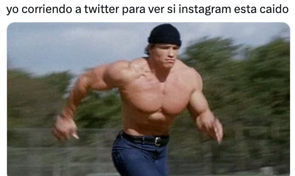 Meme sobre la caída de Instagram