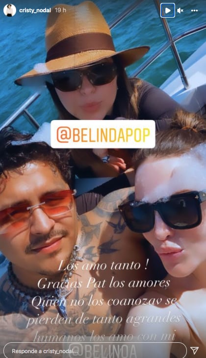 Cristy Nodal presume viaje junto a "Nodeli"