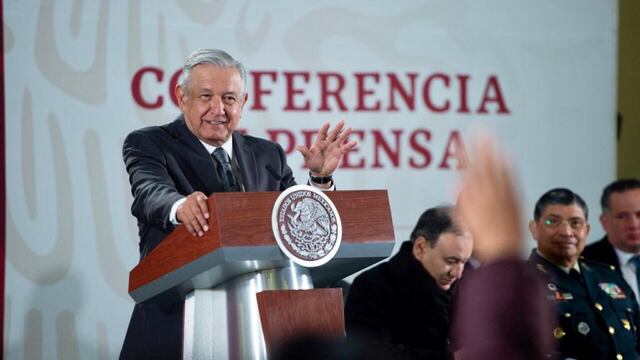 Andrés Manuel López Obrador en Palacio Nacional