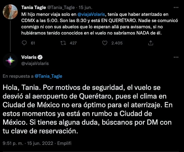Volaris responde mamá de menor de edad que viajó solo