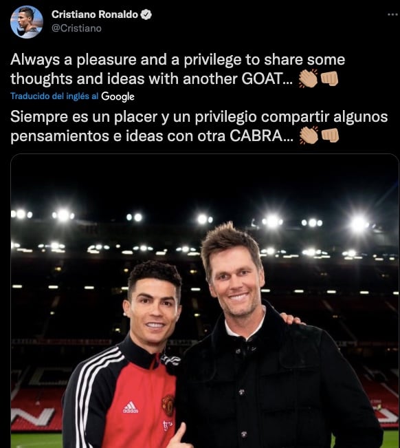 Cristiano Ronaldo con Tom Brady