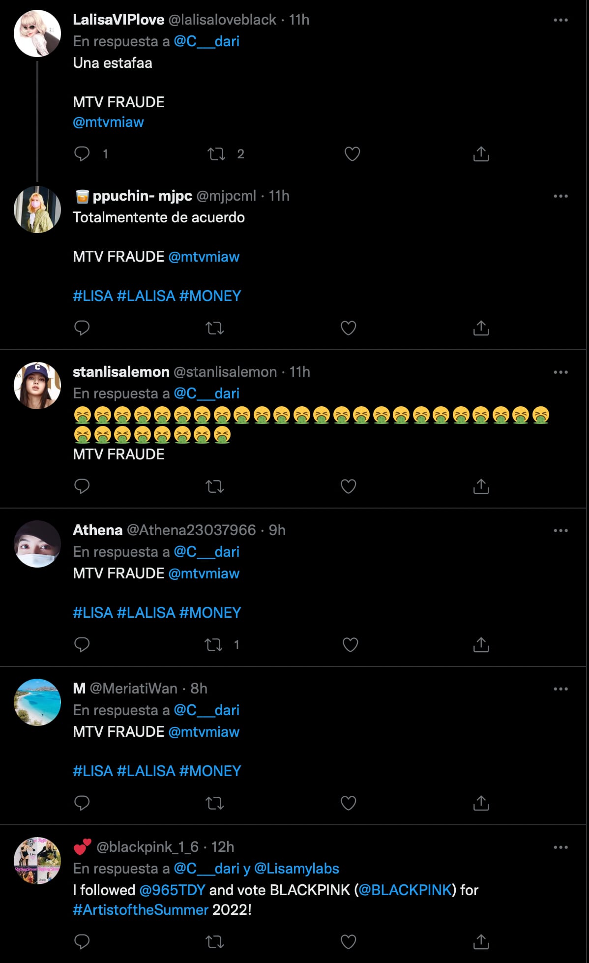 MTV Miaw 2022: Fans de Lisa de Blackpink acusan fraude a favor de Kenia Os