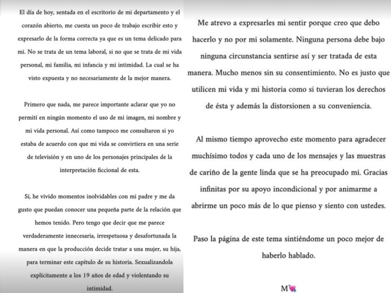 Publicación de Michelle Salas en Instagram