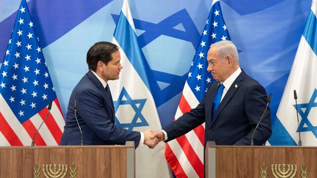 Marco Rubio, secretario de Estado de Estados Unidos, y Benjamín Netanyahu, primer ministro de Israel