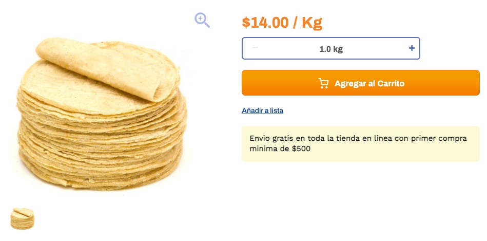 Comparación de precios Chedraui