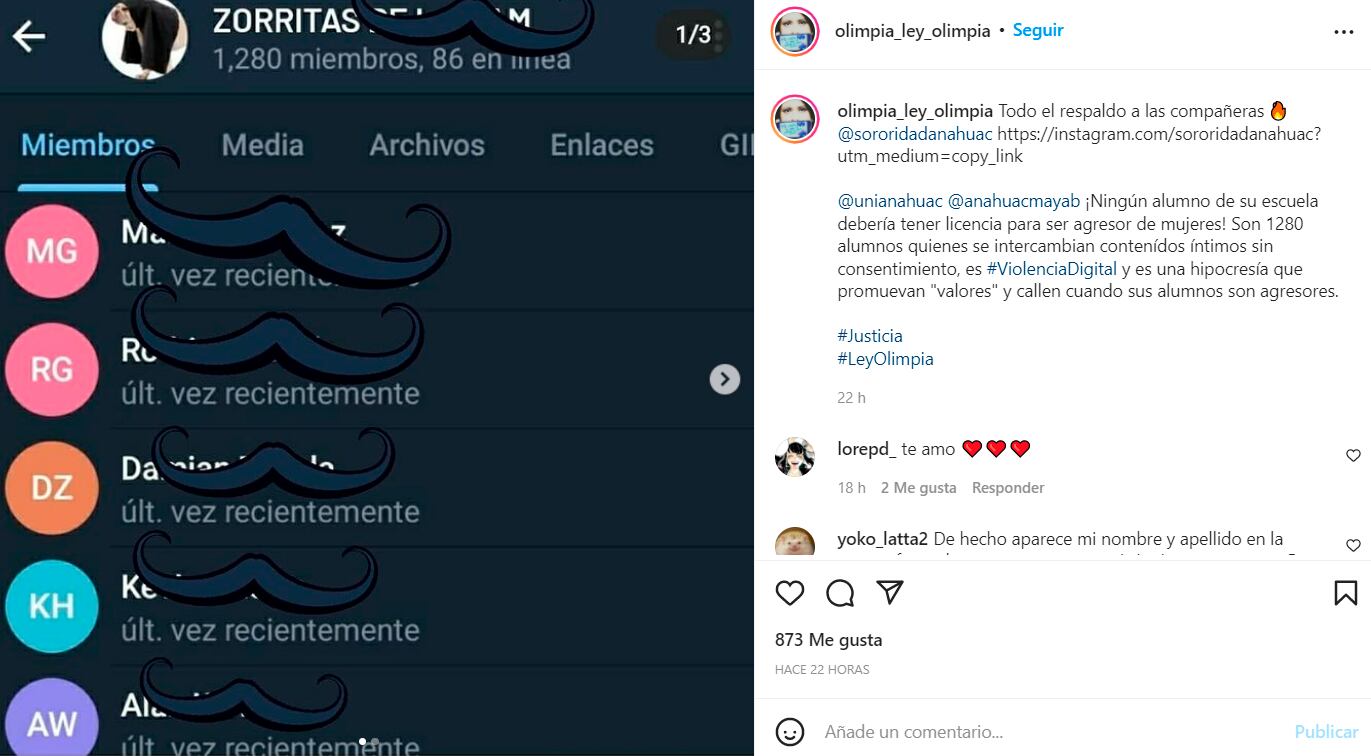 Instagram de Olimpia Coral Melo