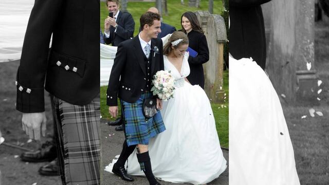 FOTO: Murray causa revuelo por usar 'falda' en su boda
