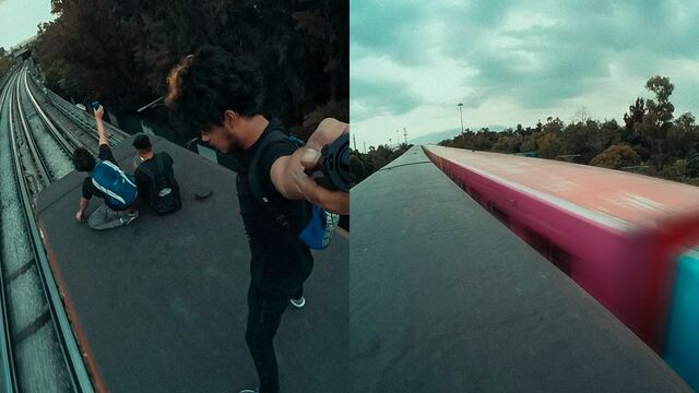 Youtuber se sube a un vagón del tren de la línea 9 del Metro