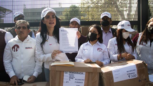 Entrega de firmas de Que Siga la Democracia