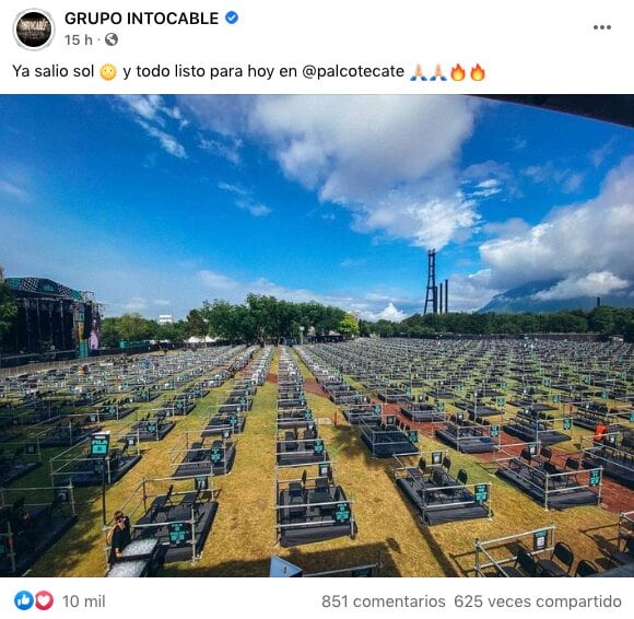 Preparación del concierto de Intocable