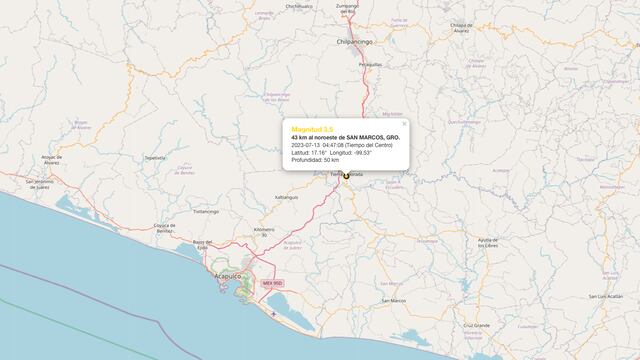 Sismo en San Marcos, Guerrero