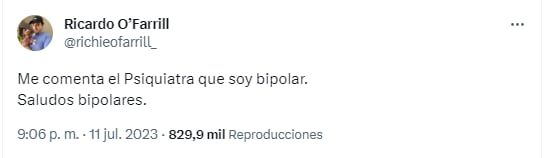 Ricardo O'Farrill comparte que tiene bipolaridad.