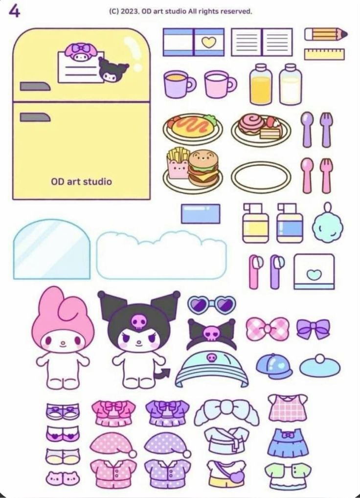 Kuromi para vestir: 4 plantillas para recortar y armar al personaje de Sanrio