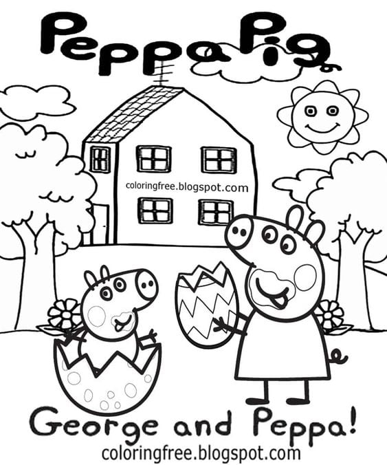 Dibujo de George Pig: Pascua
